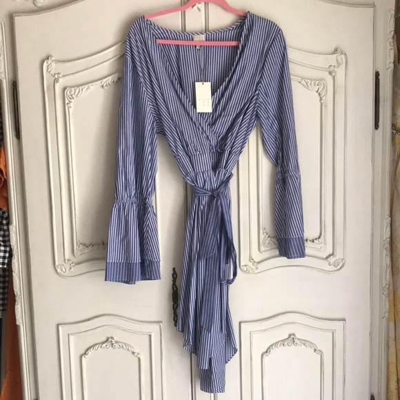 $11 flash sale (24 hr) Blue & white pin stripe dress by a new day XXL - Picture 1 of 6